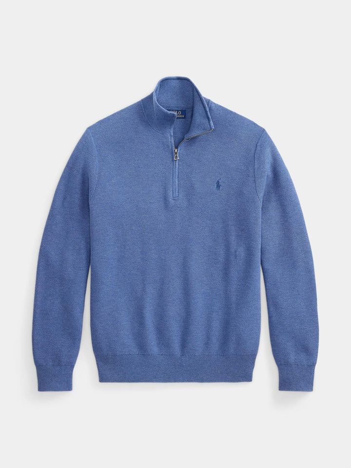 Cotton quarter zip sweater