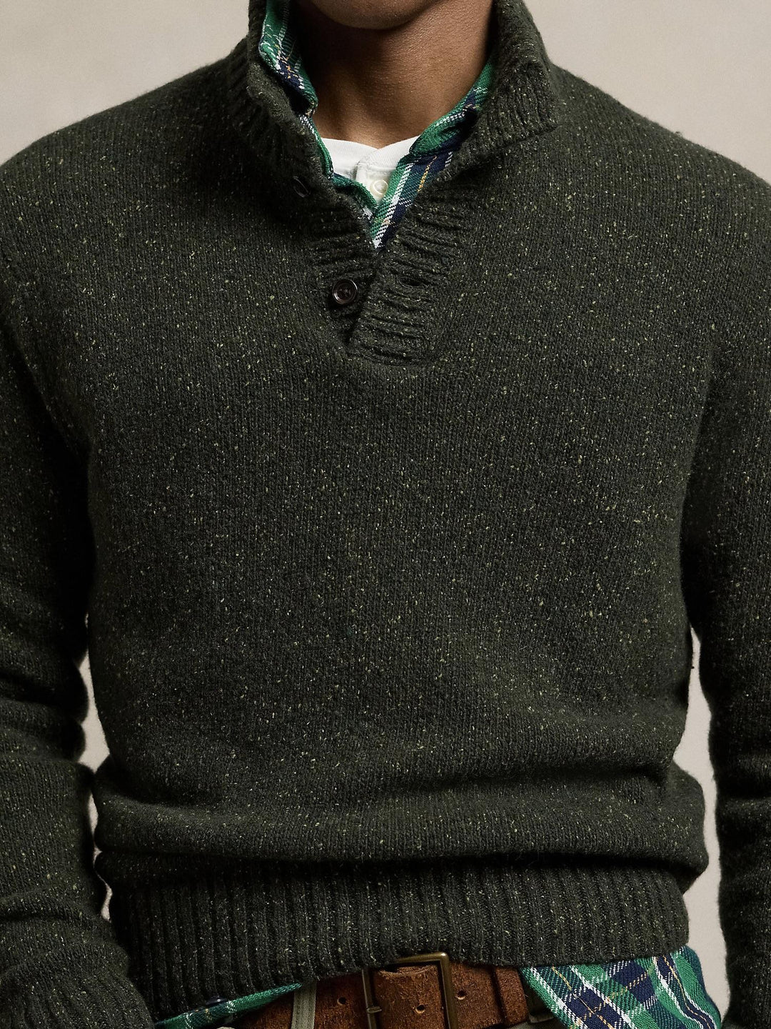 SPECKLED WOOL BLEND SWEATER