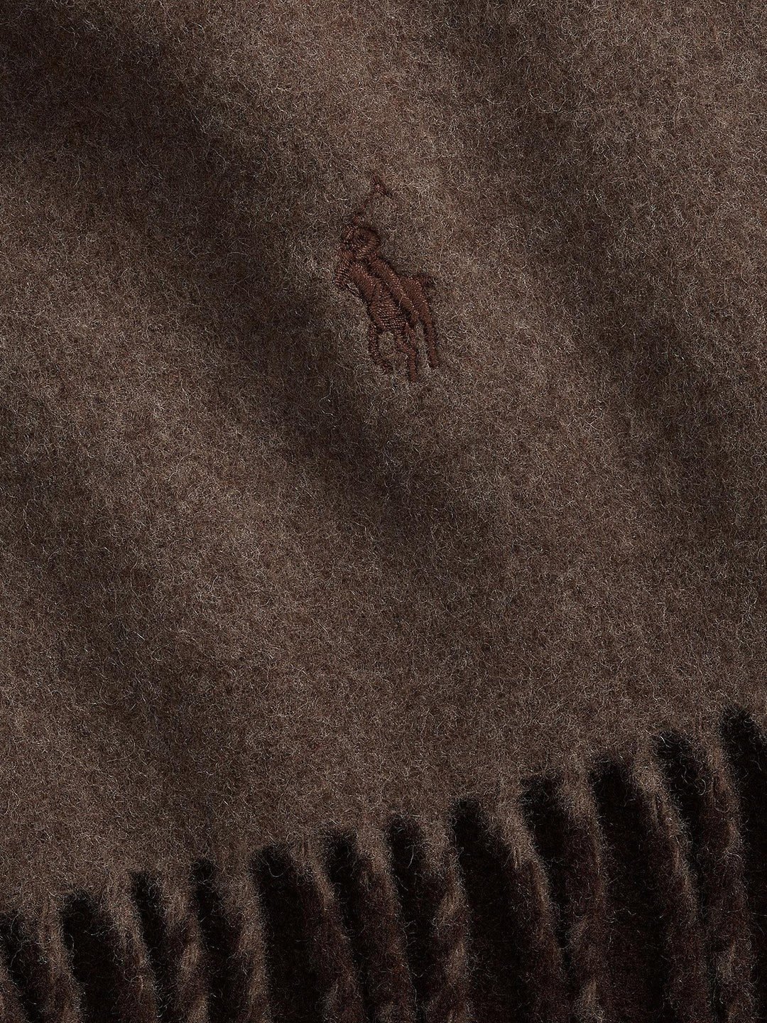 FRINGE TRIM WOOL SCARF