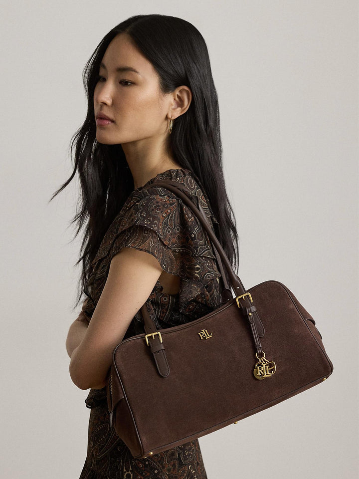 SUEDE LARGE MARCY ZIP SATCHEL
