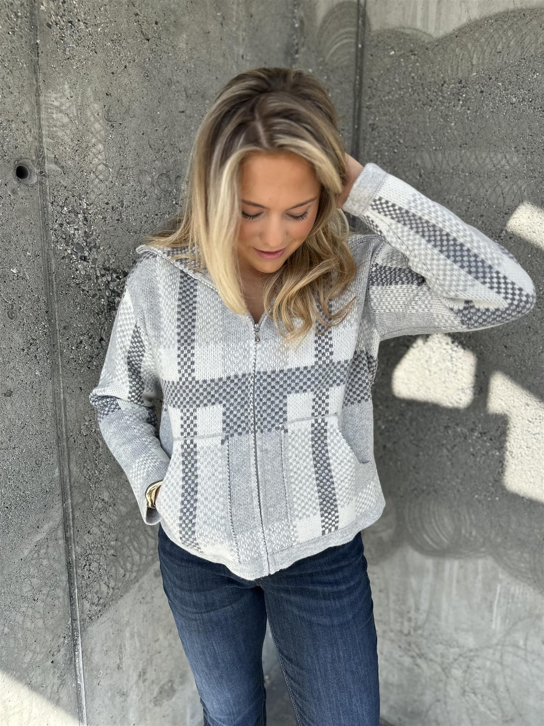 Check cardigan
