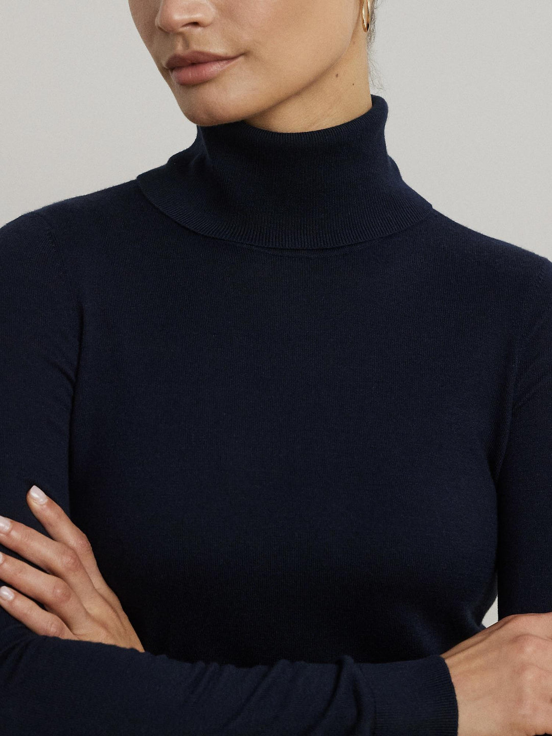 Silk blend turtleneck