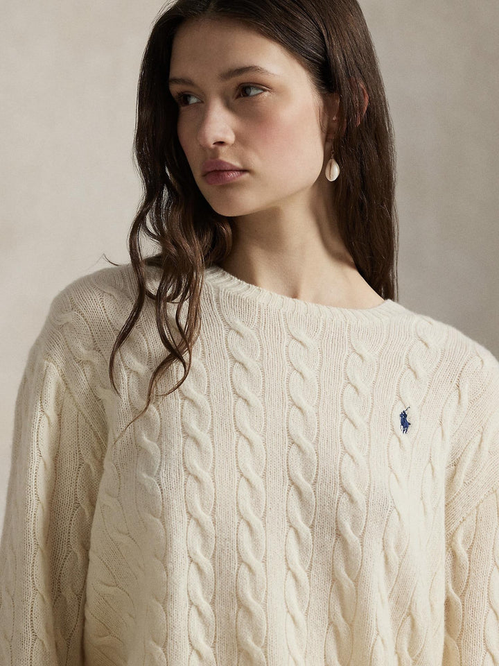 Cable Wool Cashmere Crewneck