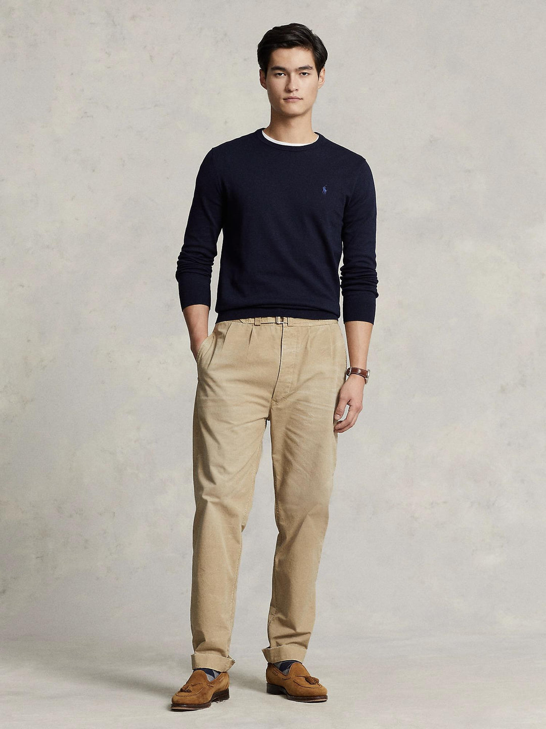Slim fit cotton sweater