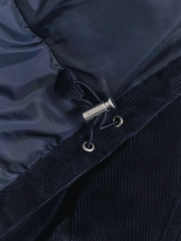 Cord puffer jacket