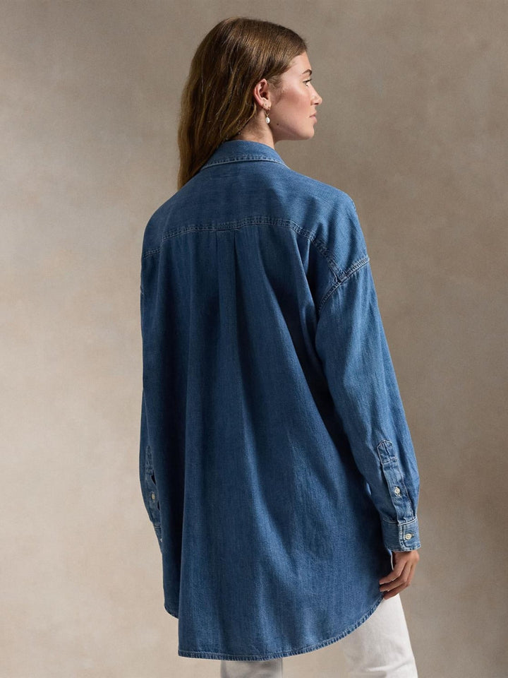 Big pocket denim shirt