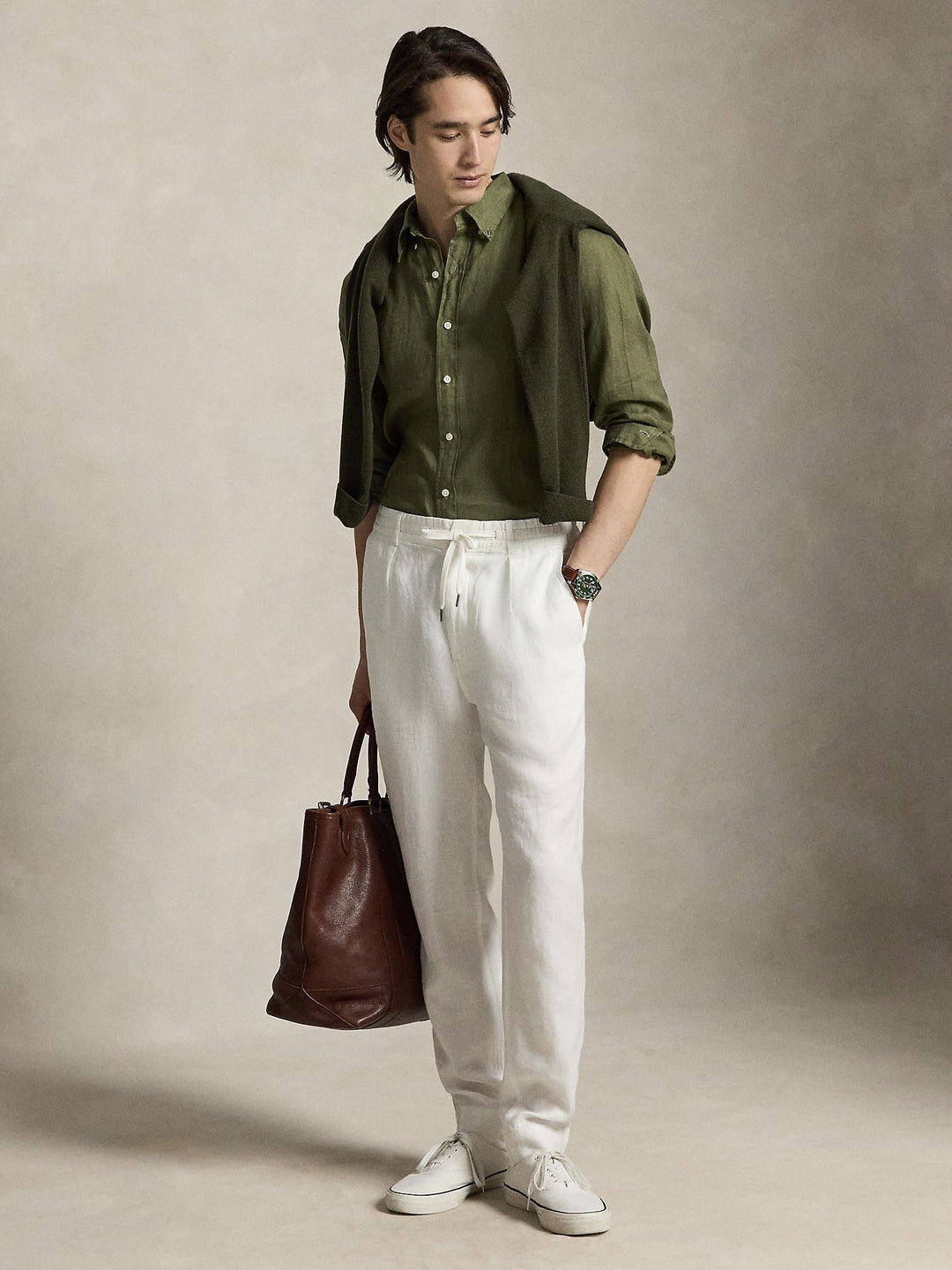 Custom fit linen shirt