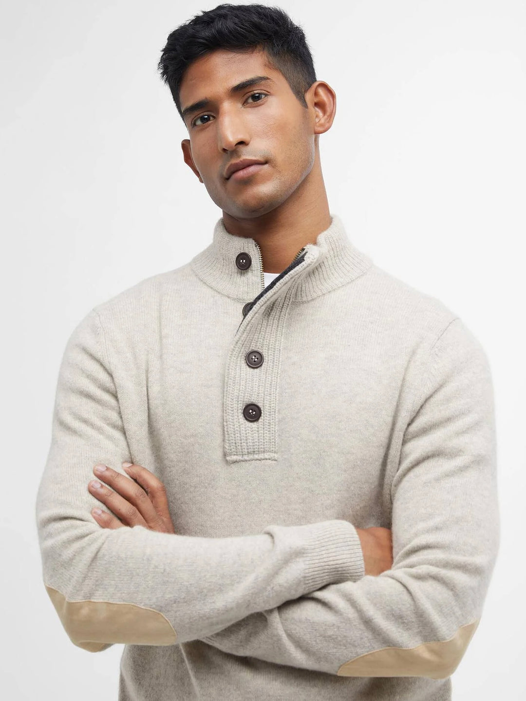 Barbour Essent Patch Half Zip Knitted Jumper