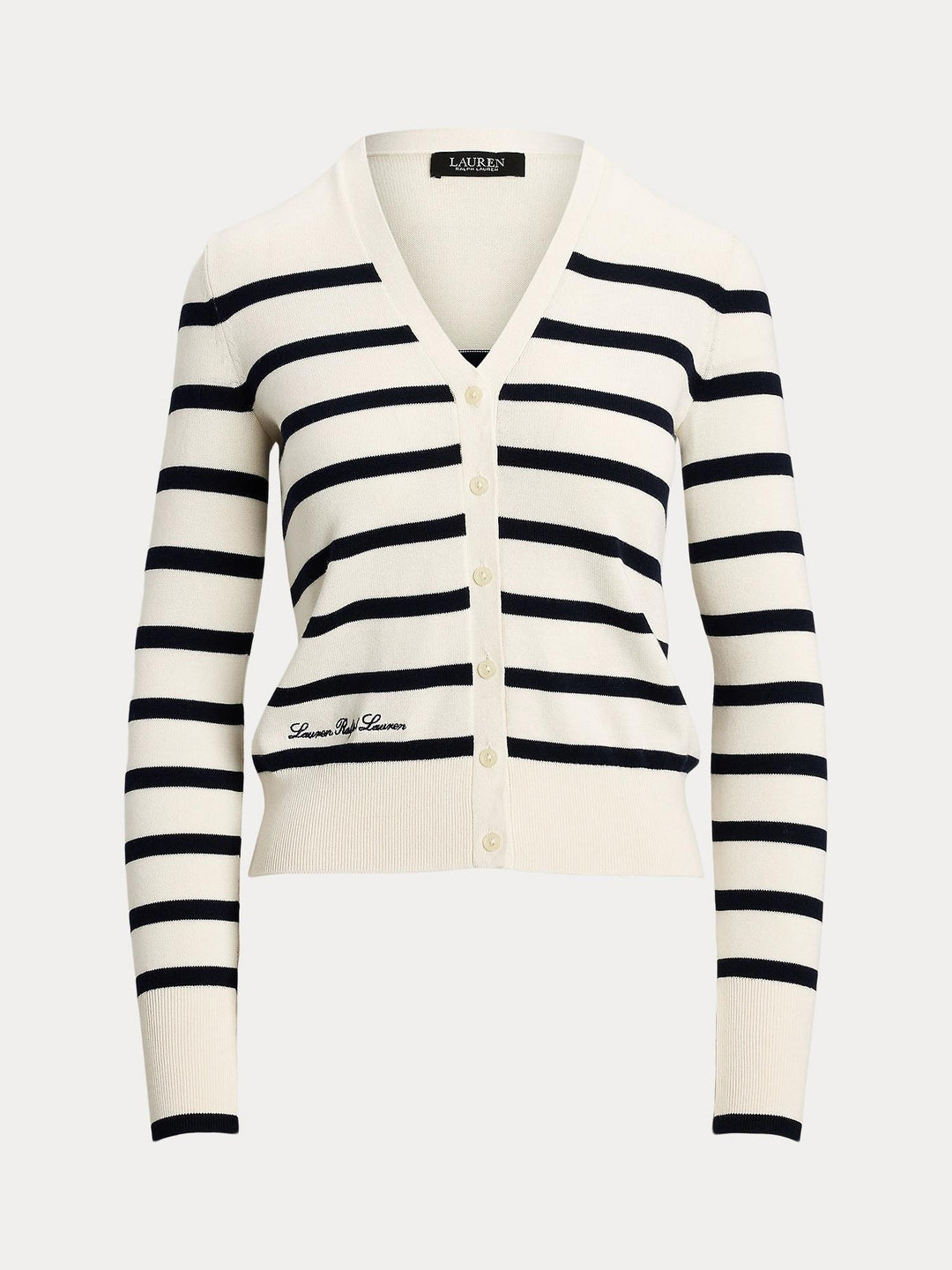 Stripe cotton cardigan