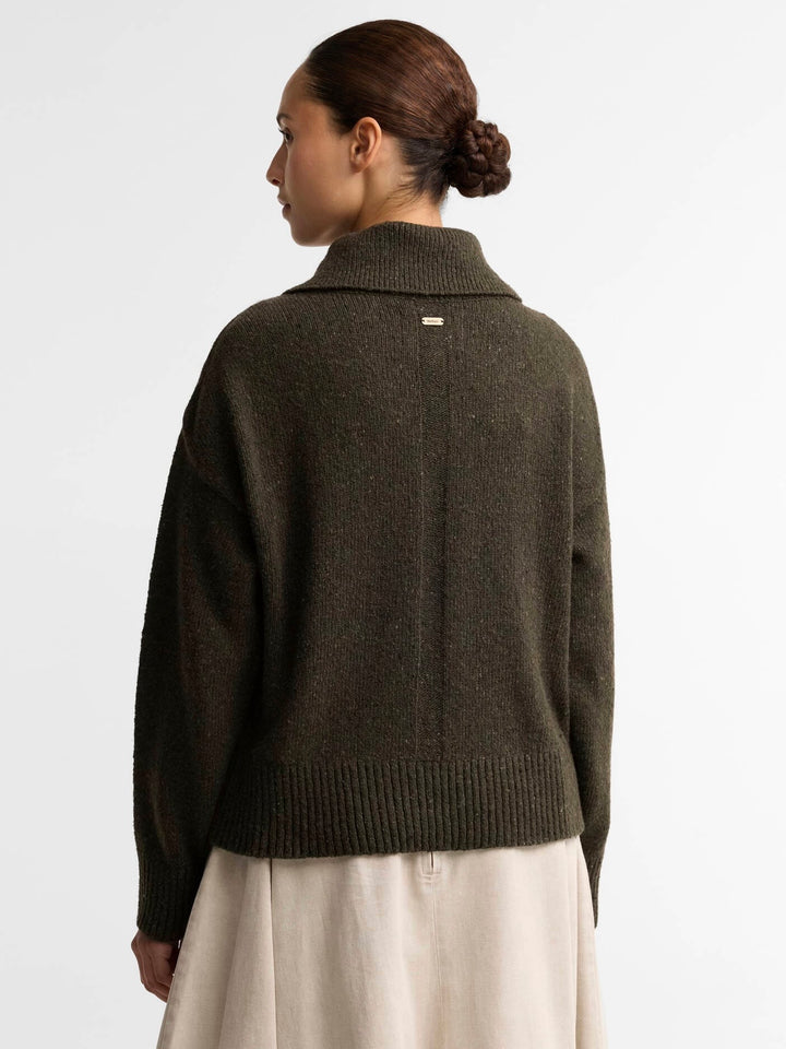 Barbour Lavensdale Half Zip Fleck Knitted Jumper