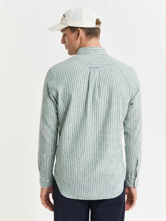 Reg Cotton Linen Stripe Shirt