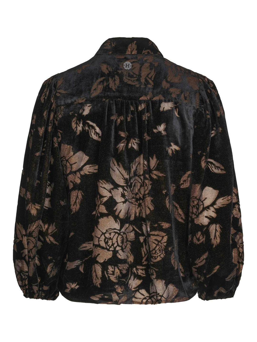Velvet silk lurex blouse
