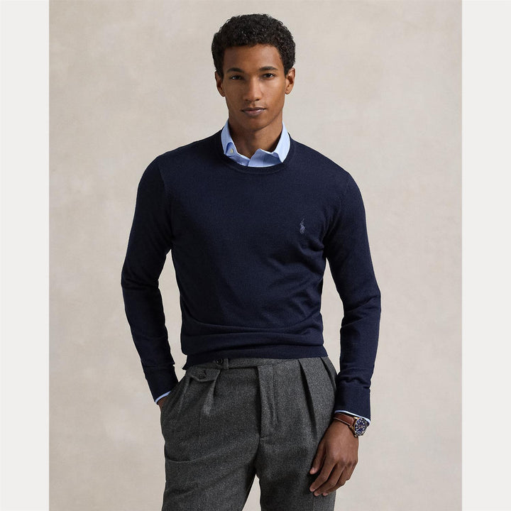 Slim fit wool crewneck