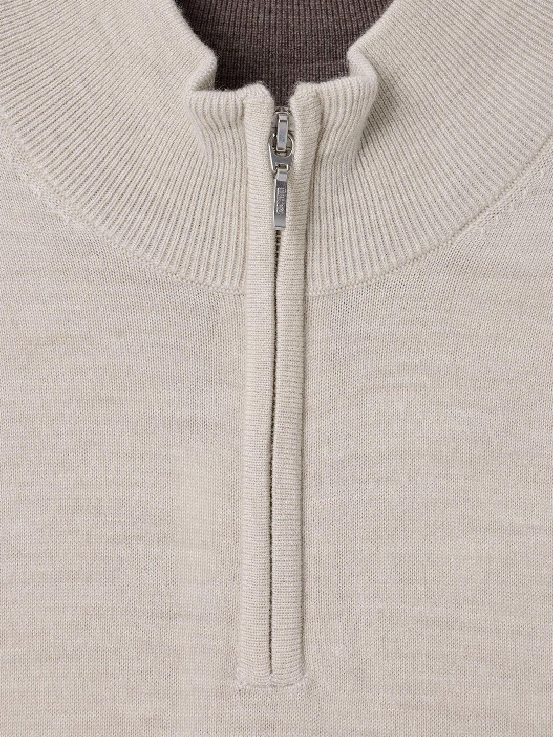 Berto merino zip genser