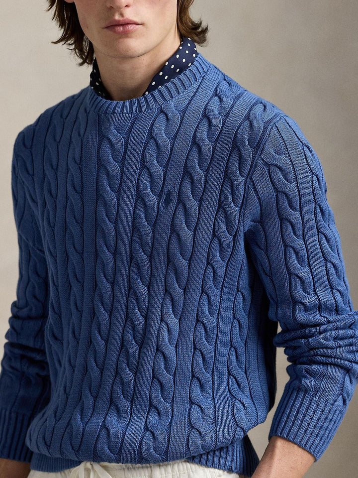 Cable Knit Garment Dyed