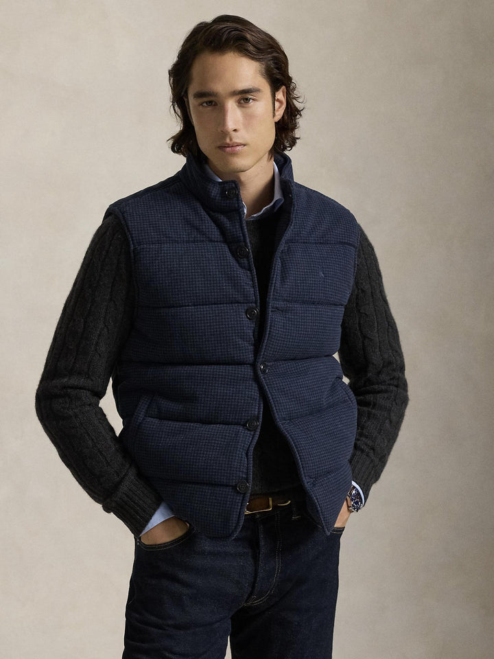 Houndstooth rib vest