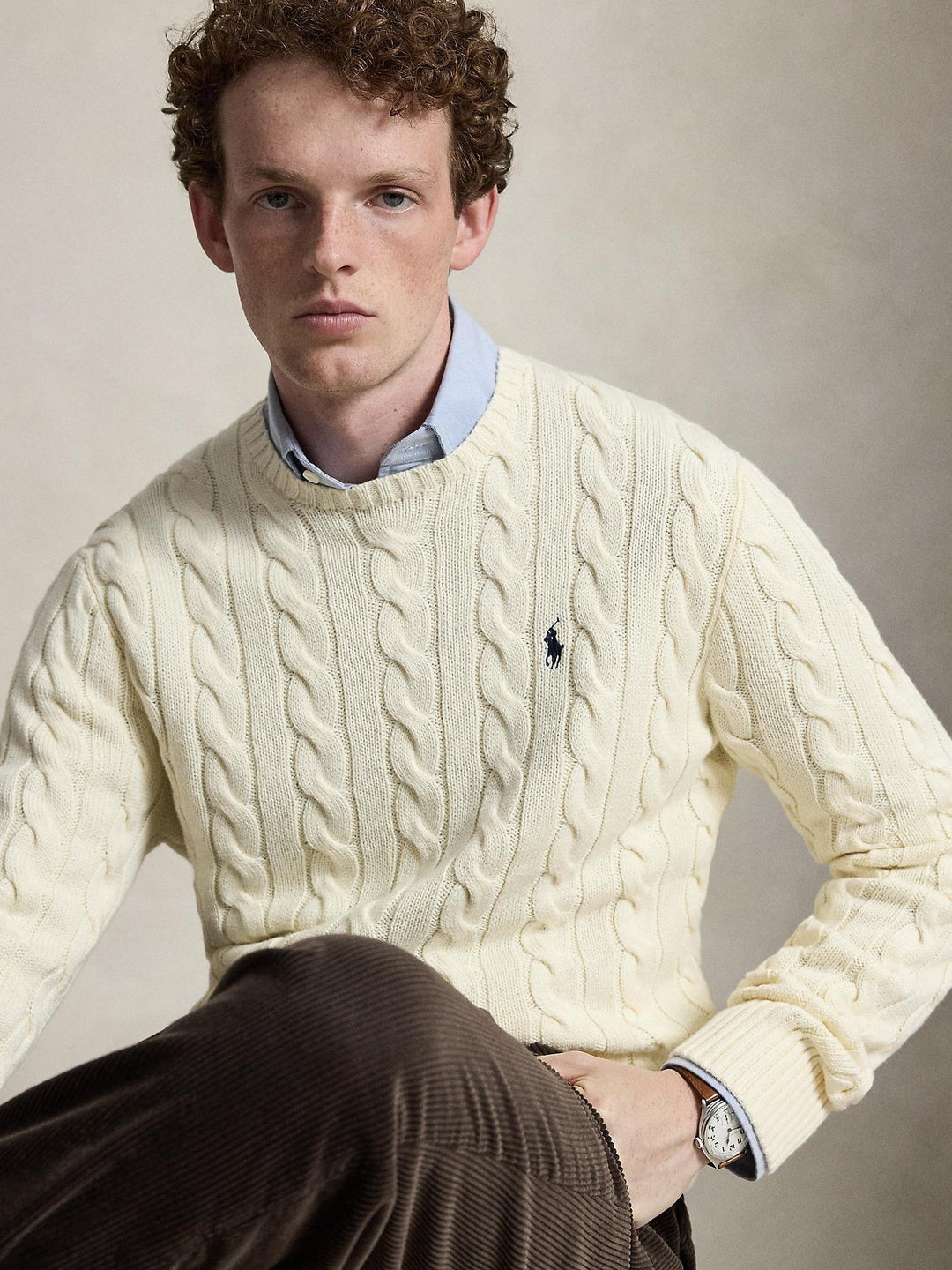 Cable Knit Cotton Sweater