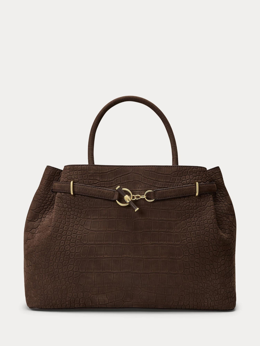 Embossed Nubuck Large Blaike Satchel