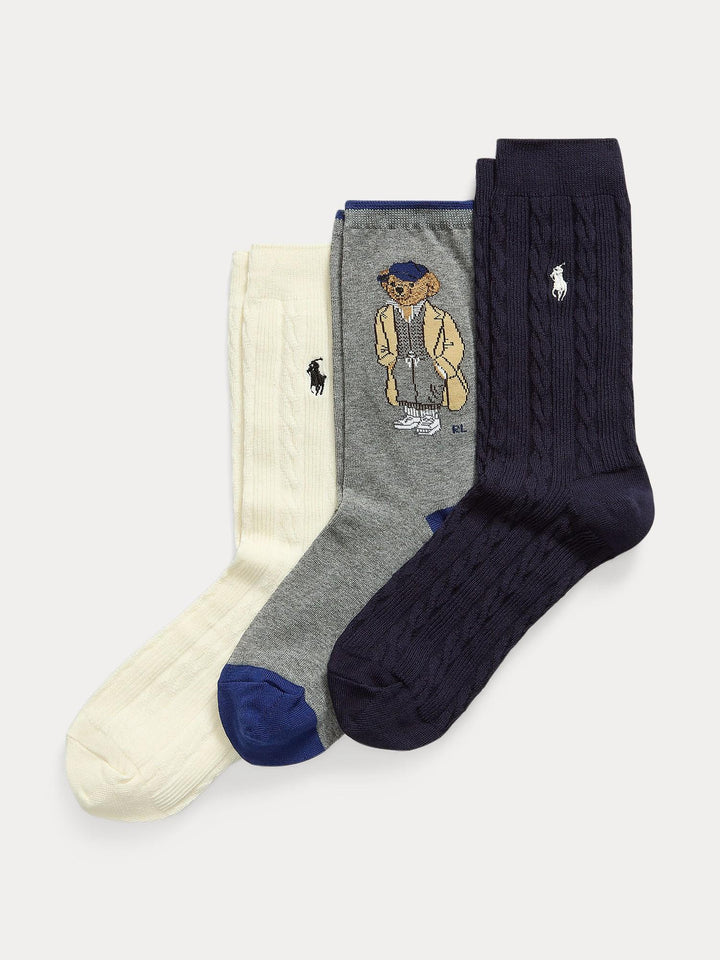 POLO BEAR SOCK 3-PK