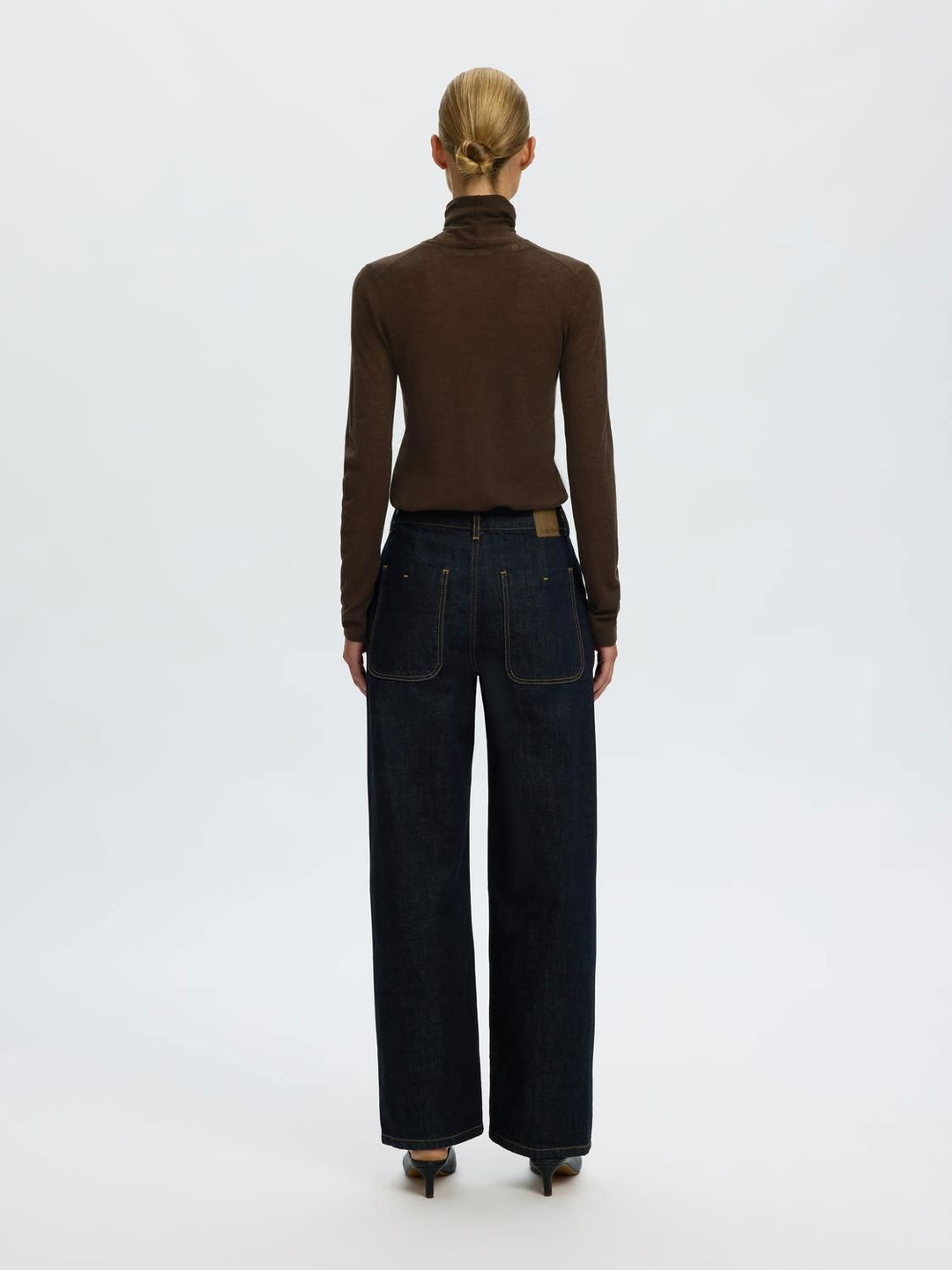 Slwvendy Wool Ls Knit Roll Neck Noos