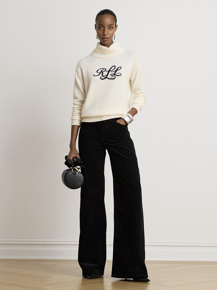 Logo cashmere turtleneck sweater