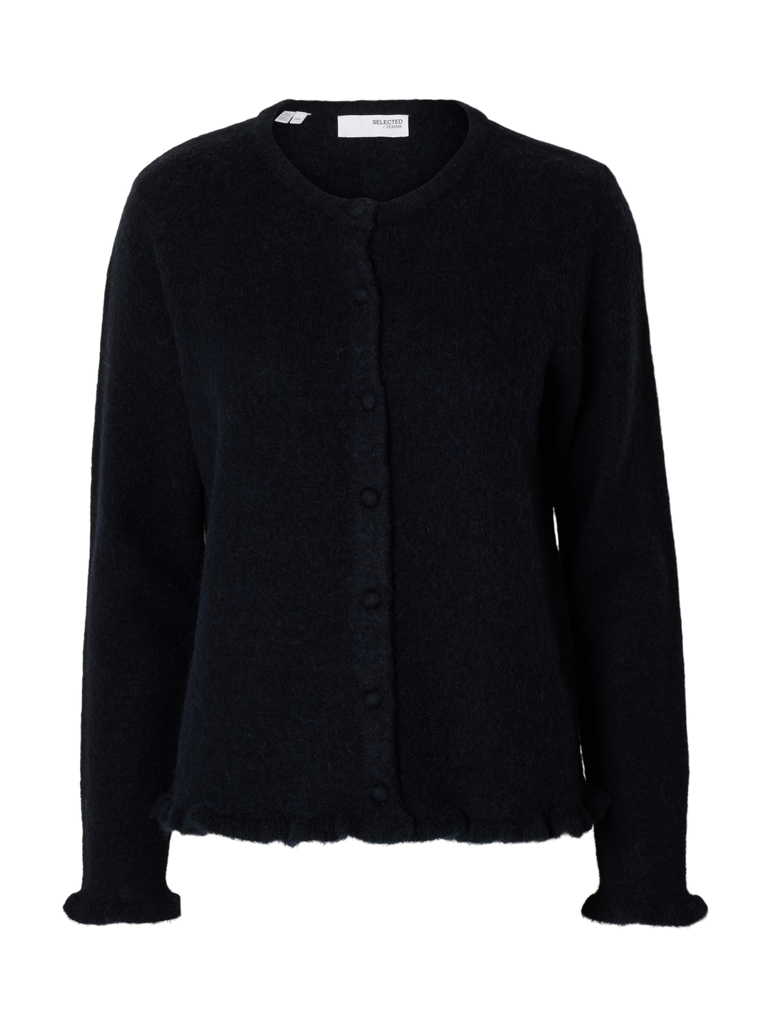 Slflulu Frill Ls Knit Cardigan