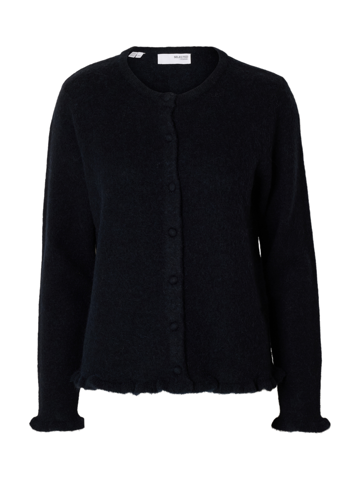 Slflulu Frill Ls Knit Cardigan