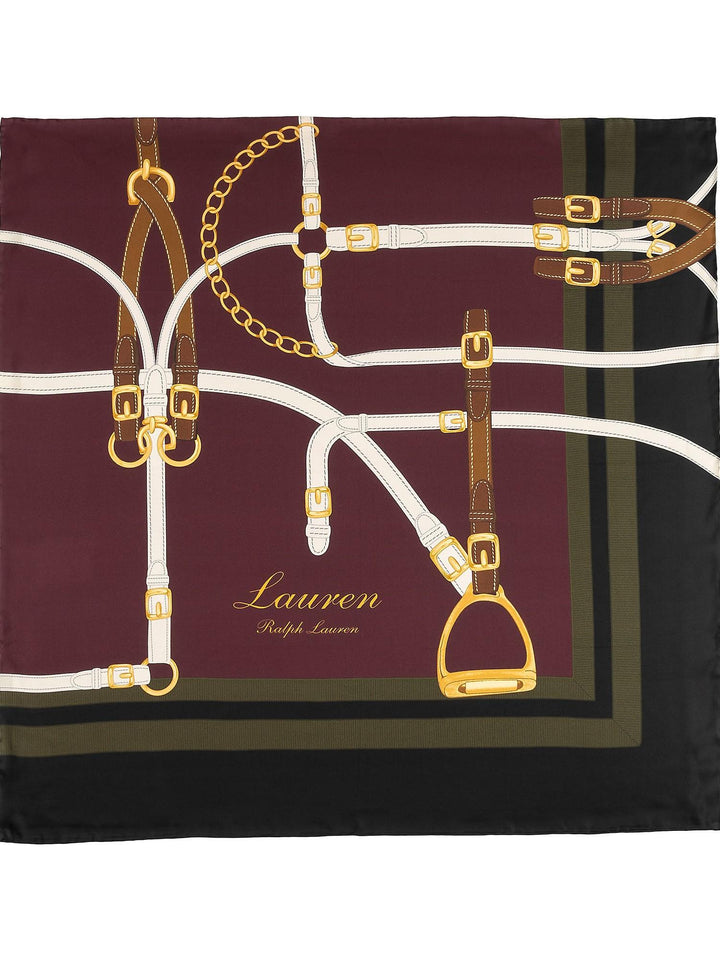 Belting Print Silk Square Scarf