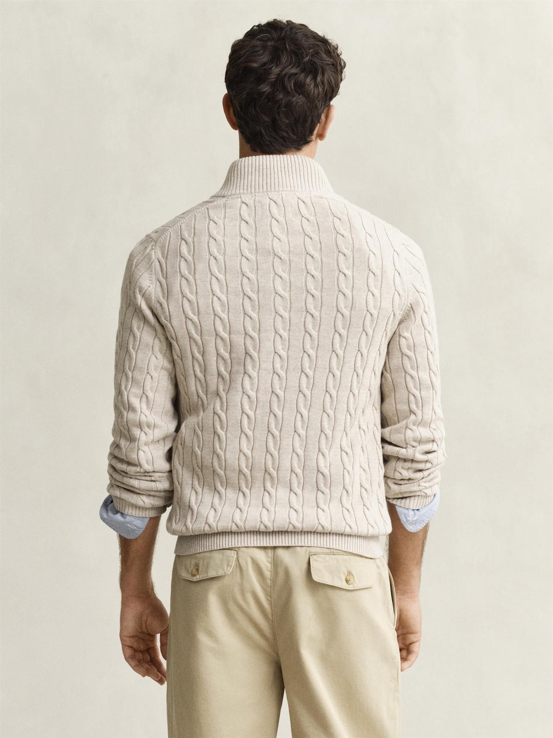 Cotton Cable Half Zip