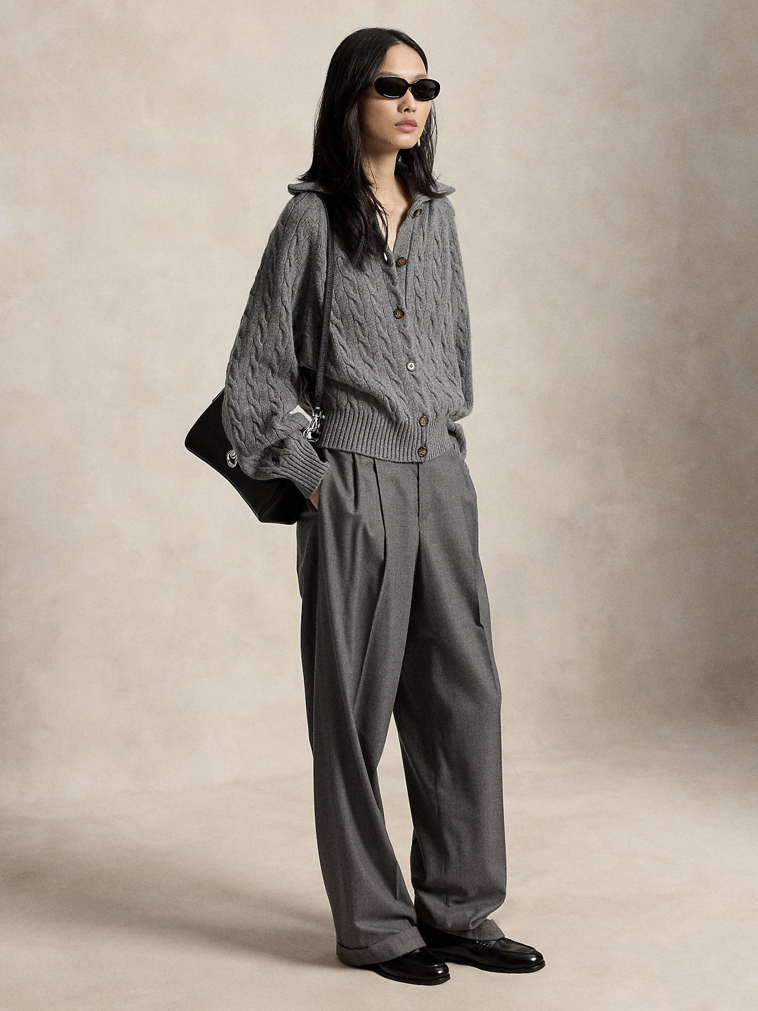 Cable Knit Wool Cashmere Jacket
