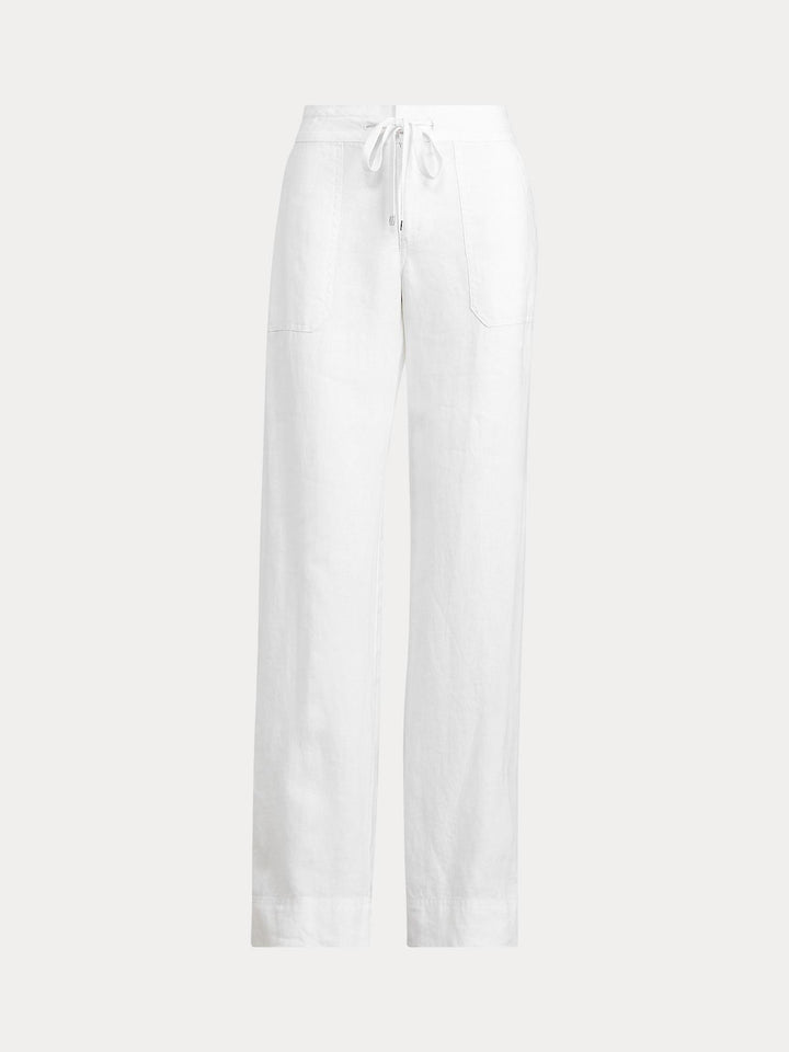 Wide leg linen pant