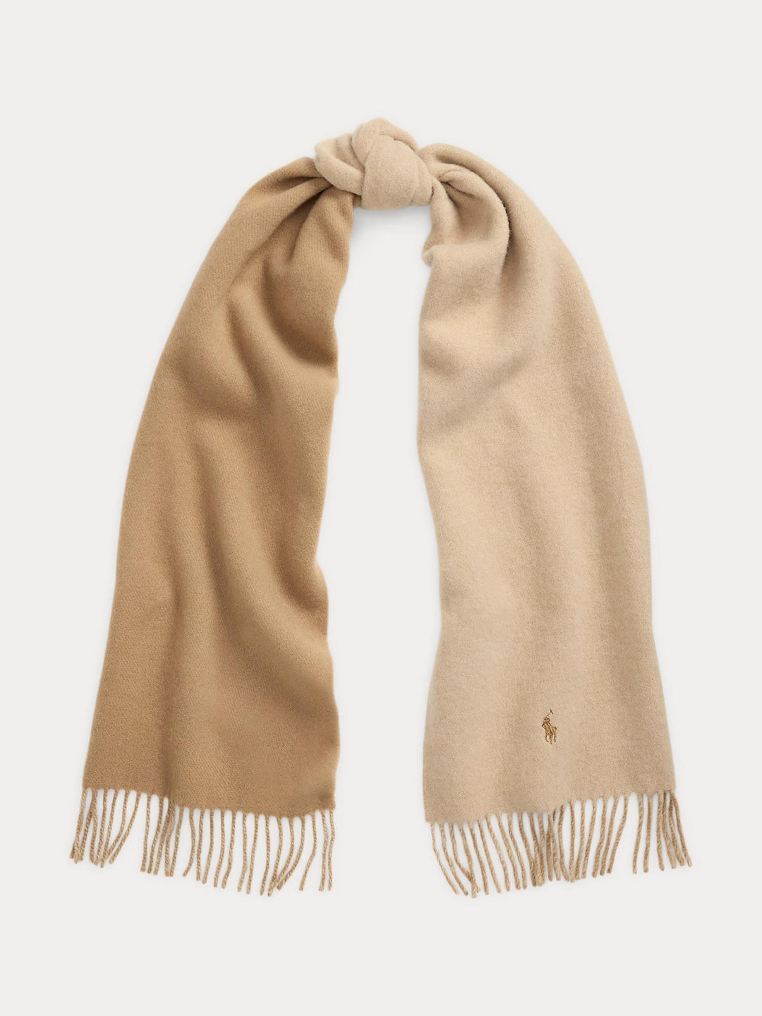 FRINGE TRIM WOOL SCARF