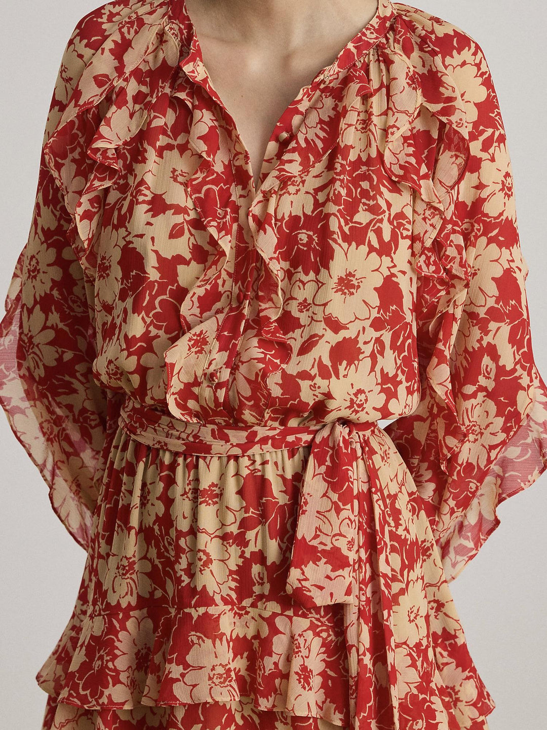 Woven Ruffle Dress