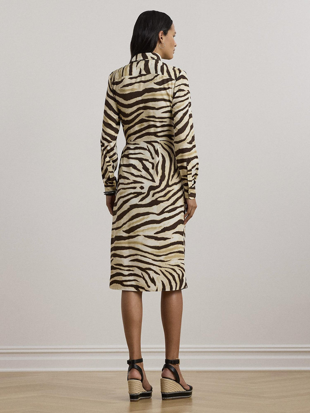 Zebra Print Shirt Dress