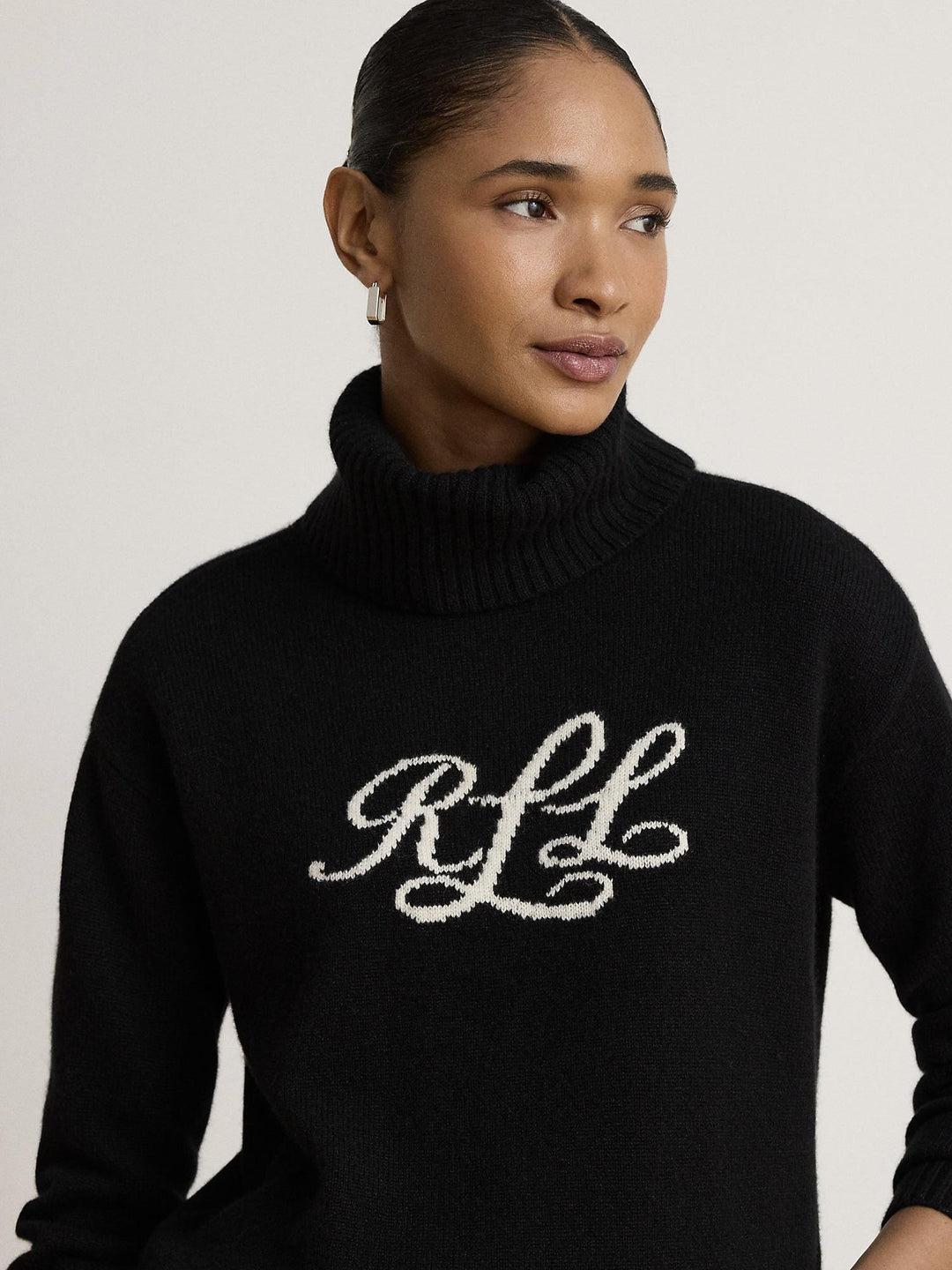 Logo cashmere turtleneck sweater