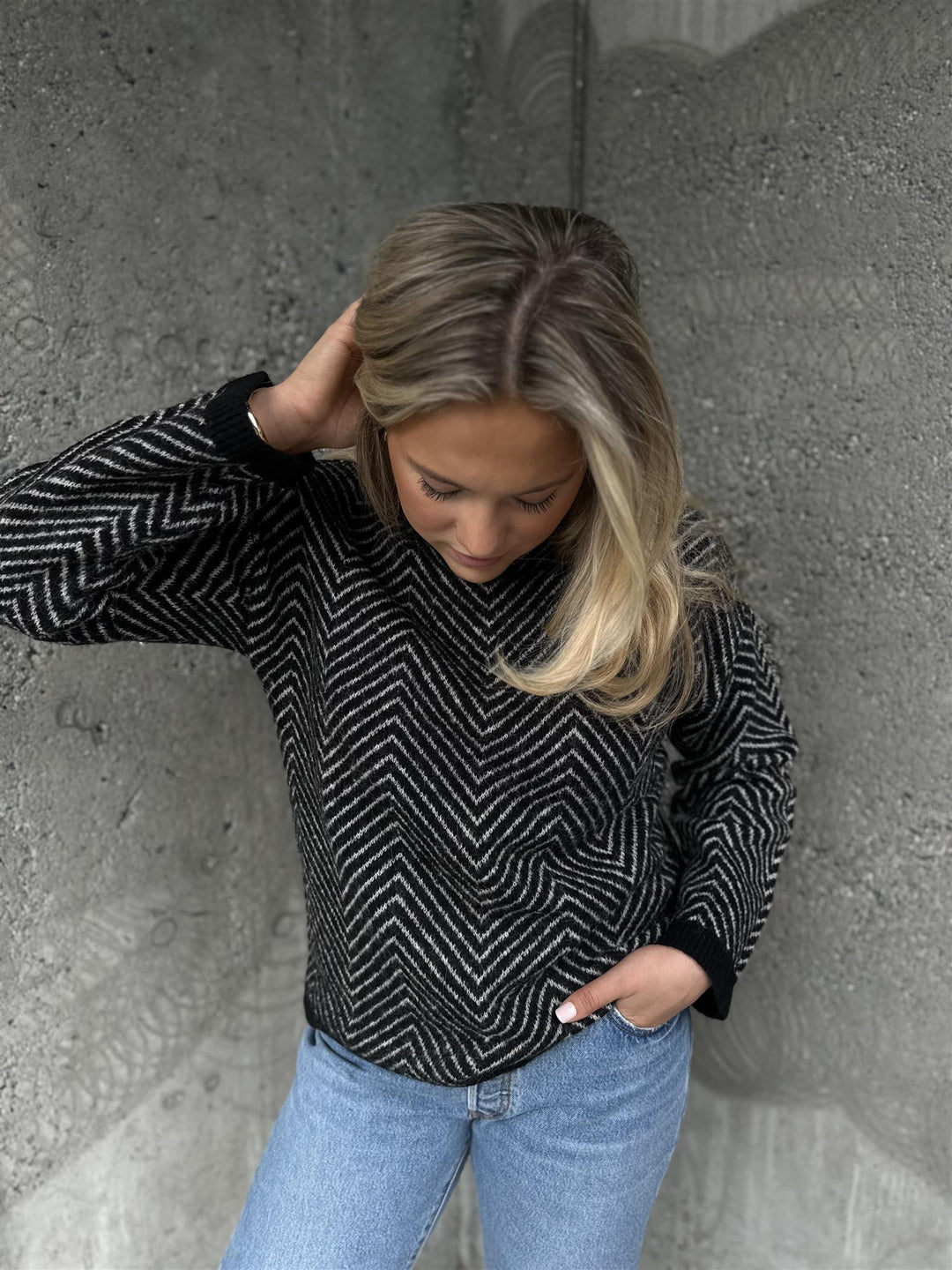 SLfLulu ls Herringbone knit