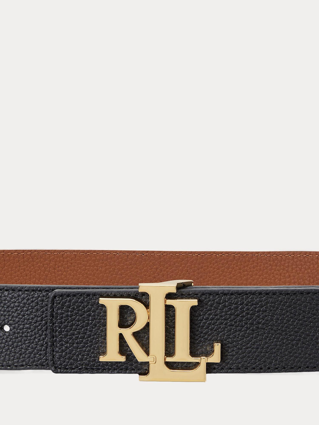 Reversible leather wide belt