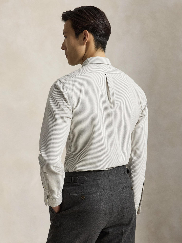 Custom fit striped oxford shirt