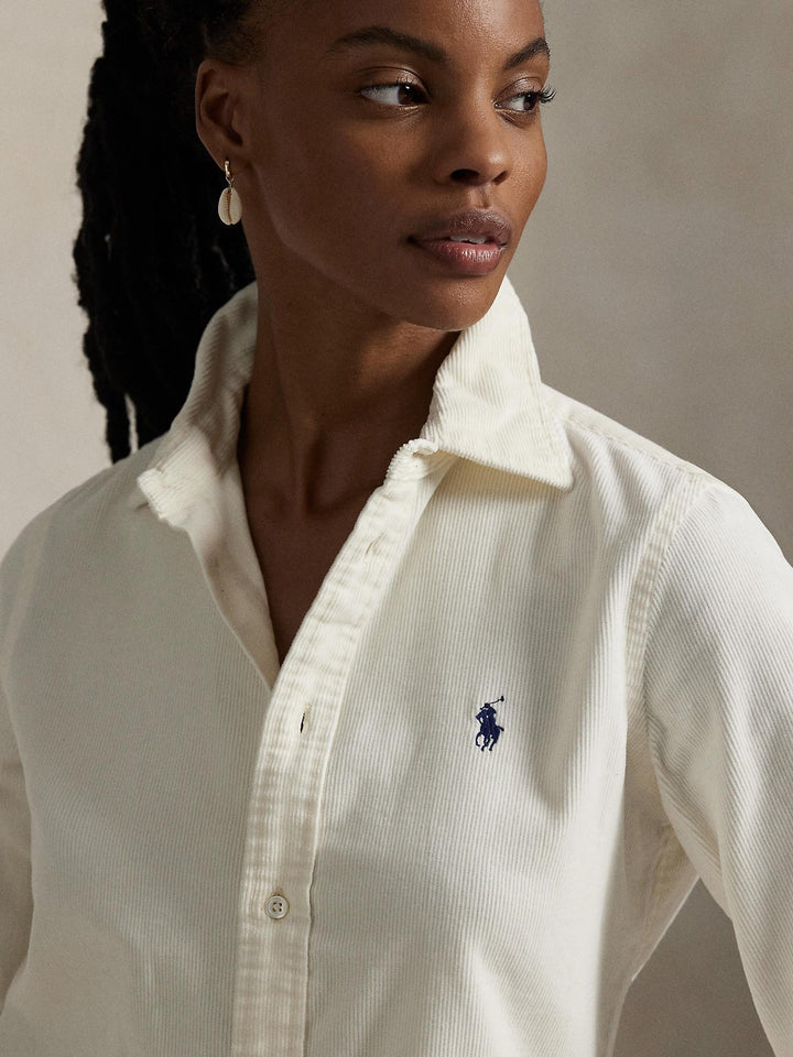 Stretch Slim Fit Cotton Corduroy Shirt