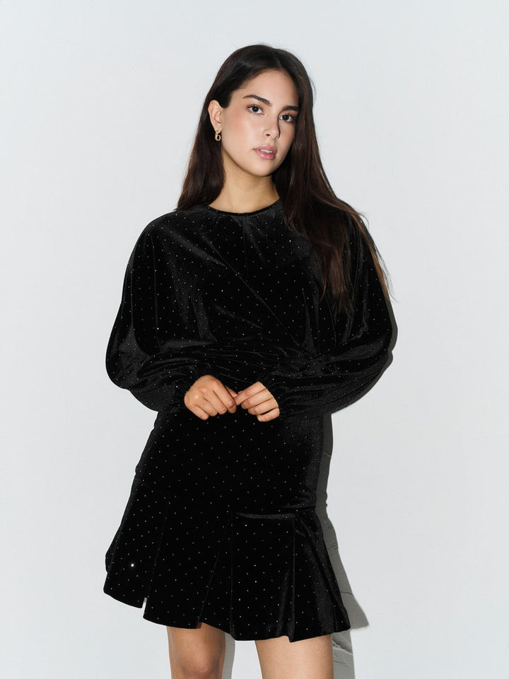 Jamal Stud Velour Dress