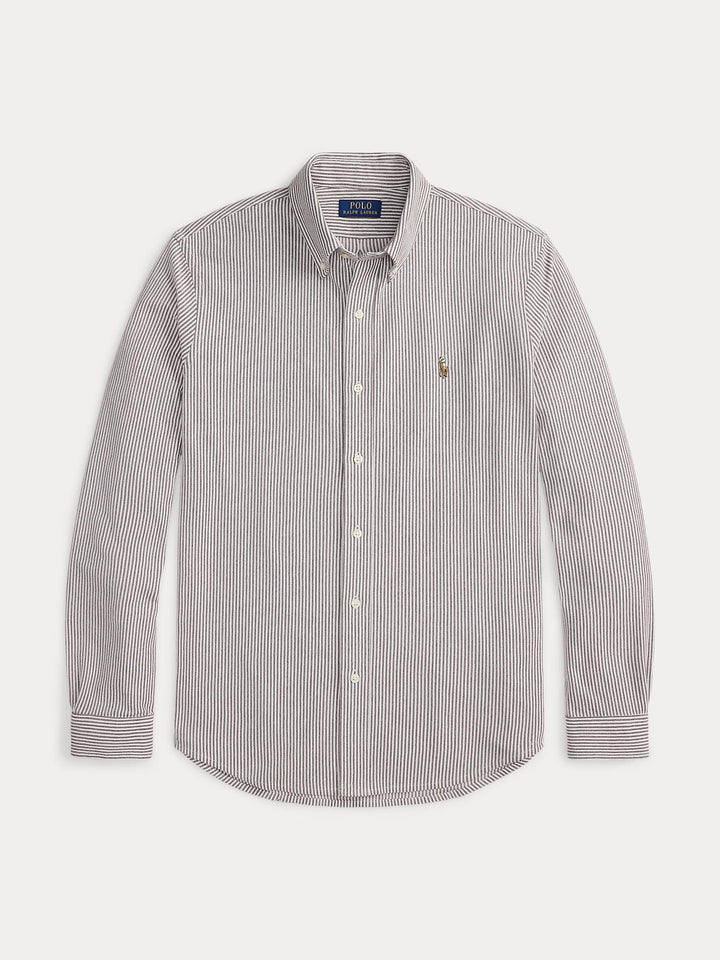 Striped Knit Oxford Shirt