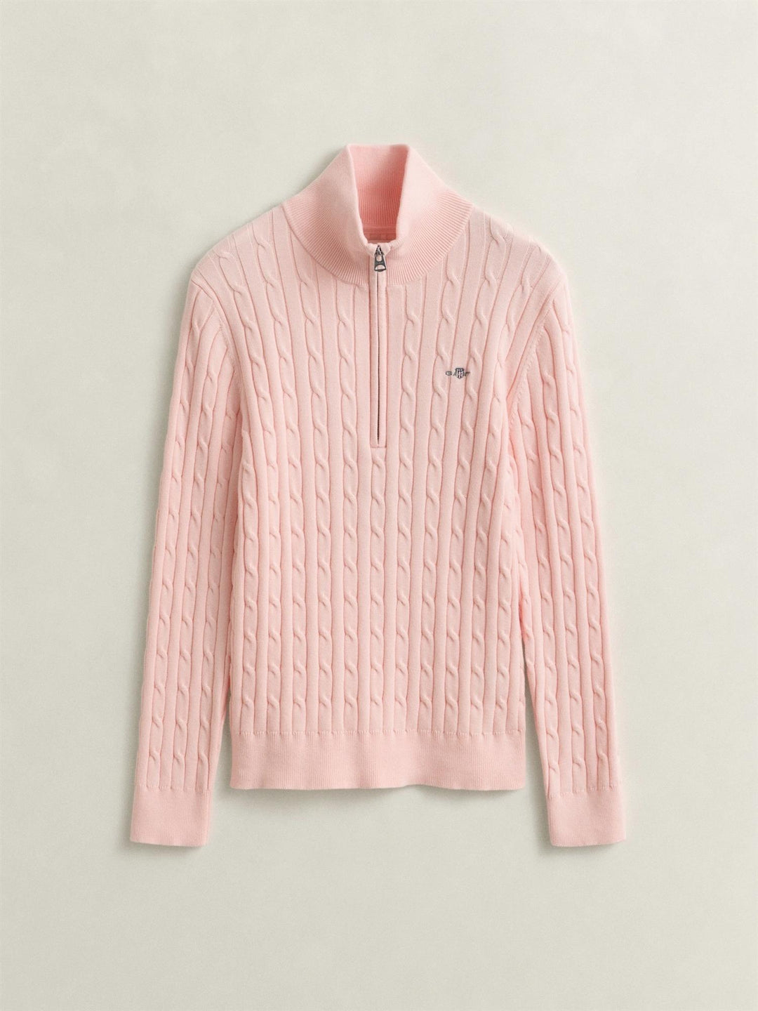 Stretch Cotton Cable Half-Zip