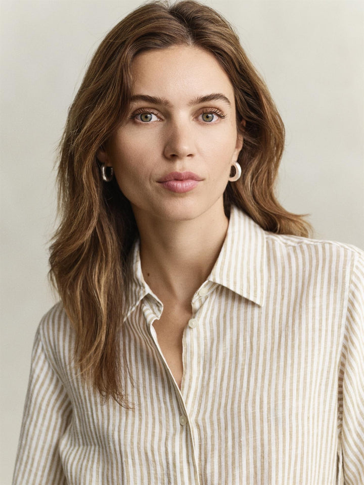 Striped Linen Shirt Dress