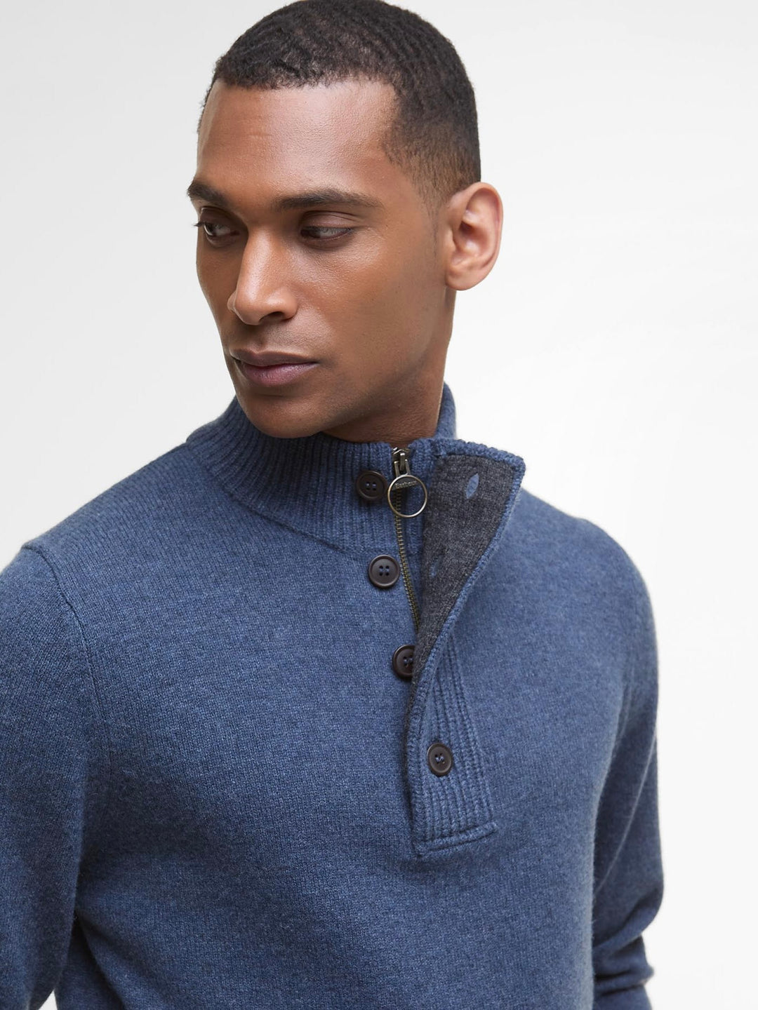 Essent Patch Half Zip Knitted Jumper