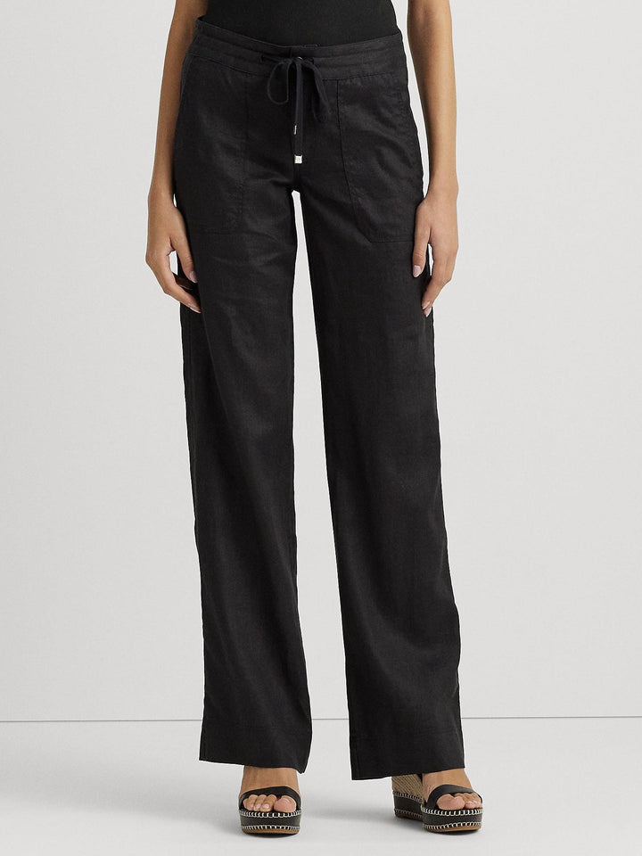 Wide leg linen pant