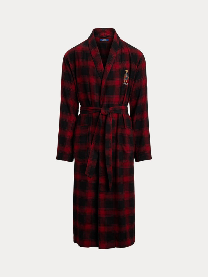 Polo bear flannel robe