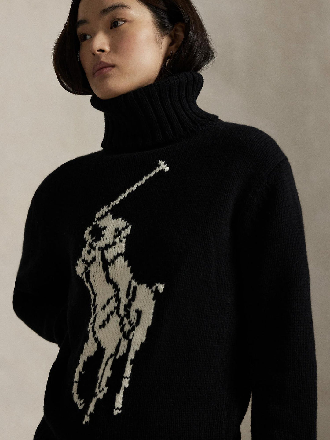 Big pony wool turtleneck