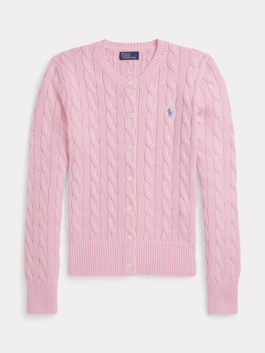 Cable knit cotton cardigan