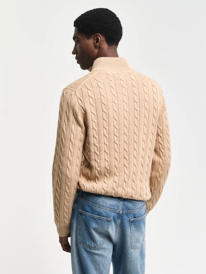 Cotton Cable Half Zip