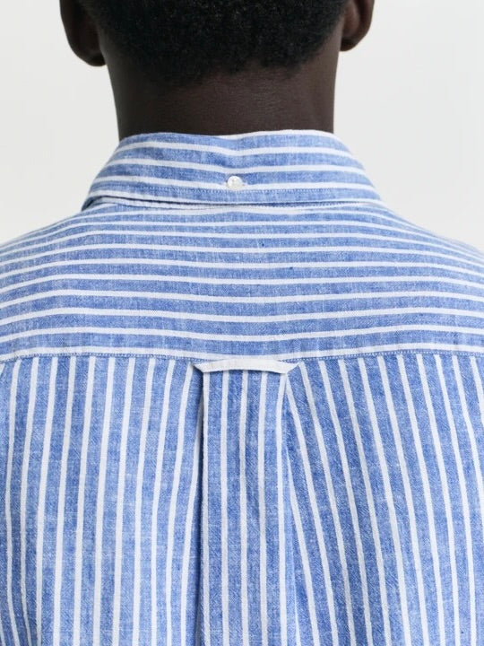 Reg Cotton Linen Stripe Shirt